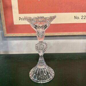 Shannon‎ Crystal Designs Clear Lead Crystal Candlestick With Hearts